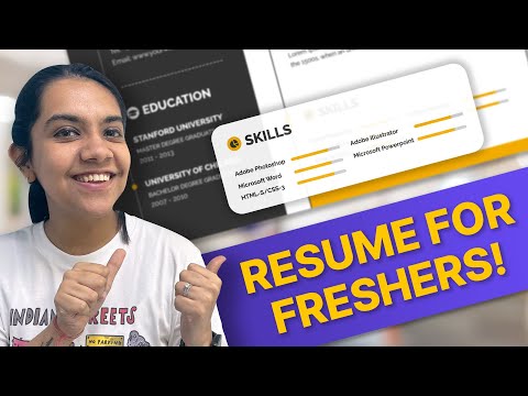 How to Make a Resume for Freshers (Step-by-Step Guide + Free Template!)