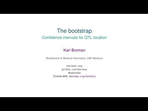 Bootstrap confidence intervals for QTL location