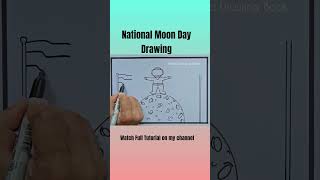 National Moon Day Poster Drawing easy | ChandraDinam ( ചാന്ദ്രദിനം ) Poster | Moon Day Drawing easy