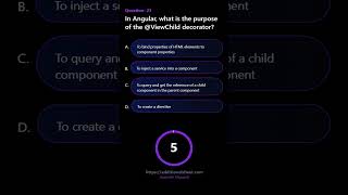 In Angular what is the purpose of the ViewChild decorator