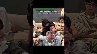 Jimin was covering his face cuz he doesn't like how his hair looked😭💜#shortsbts weverse live(1/7/25)