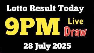 Lotto Result Today 9pm draw 28 July 2025 Swertres Ez2 PCSO live result