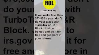 #LifeProTip Tax Tip If Make Less Than 73K