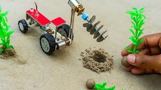diy tractor mini tree planting machine || science project @topminigear8280 
