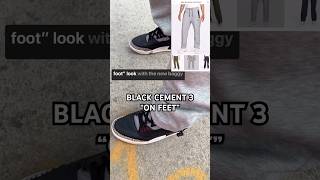Jordan 3 Black Cement with Baggy Grey Nike Tech Fleece Pants “on foot look”🔥#sneakerhead #airjordan3