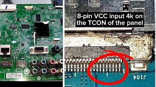 LED LCD TV FHD MotherBoard on UHD Panel? #panelrepair #tvrepairtips