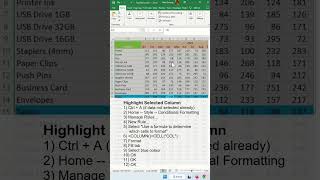 Crosshair Highlight In Excel - How To Highlight Row And Column Of Active Cell -Excel Tips and Tricks