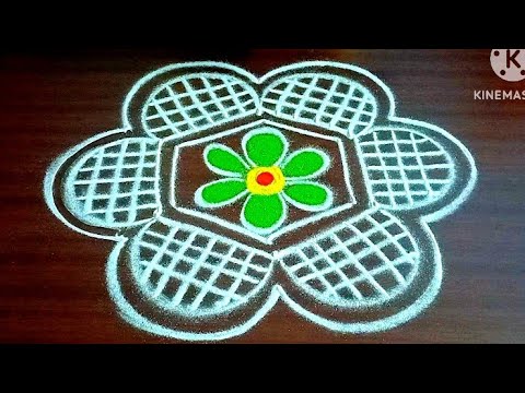 Very easy rangoli design #thaipoosammuggulu #easymuggulukolam #beautifulnewflowerdesignkolam