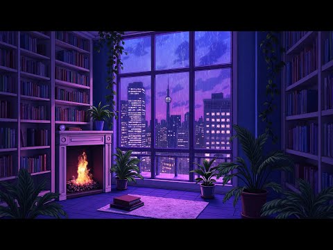 Lofty Library 📚 Chill Lofi Hip Hop Beats & Rain sounds to Relax, Study, Work | Lofi Rain Playlist