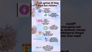 aplikasi AI yang wajib diketahui oleh guru#aplikasiai #guru #merdekabelajar #aksinyatamerdekabelajar