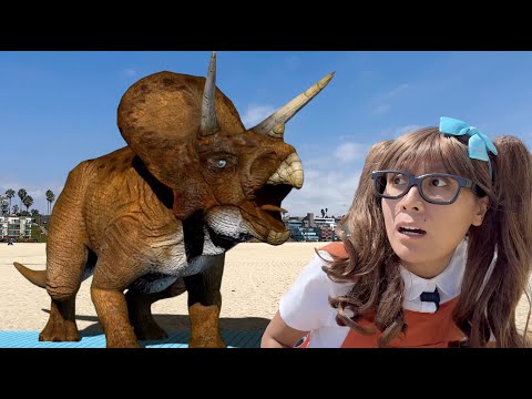 Dinosaurs for Kids | Soso's Dinosaurs Toys Become Alive On The Beach