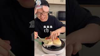 How to make an egg burger for a girlfriend!# Egg Burger# Fly Girlfriend Food [Master Guo and Chef S