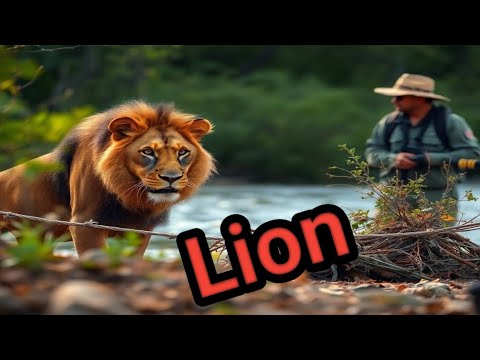 Dangerous lion in a jungle || lion