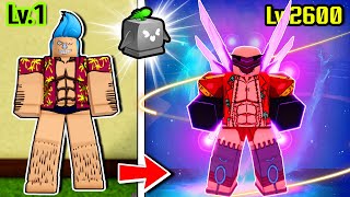 Blox Fruits เวล 1 ถึง 2600 ตอนเดียวจบ! | แฟรงกี้ ผลจรวจ เผ่า V4 ตัน !
