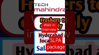 Tech Mahindra walk-in drive #freshers #shorts
