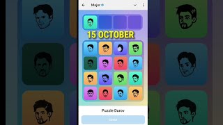 15 October Major puzzle durov Solved Today |Major Daily combo card 15 October |Major Puzzle Solution