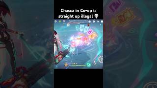 Chasca in co-op is straight up illegal #chasca #genshinimpact #genshin