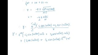 A mass that weighs 8 lb stretches a spring 6 in. The system is acted on by an external force of 8