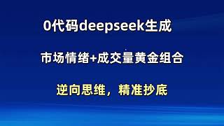 超高胜率，deepseek结合的市场情绪和成交策略，精准抄底！#tradingview #btc #量化交易 #crypto #ai量化 #指标技术 #eth #交易系统 #deepseek