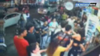 Chaotic brawl at front of restaurant in South Pattaya leads to owner asking for justice.