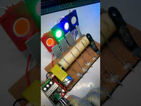 Awesome LED chaser using DC Motor #diwali #shorts