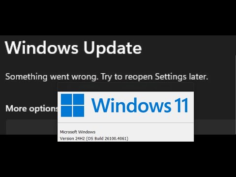 Fix Windows 11 Version 24H2 Not Installing Error Something Went Wrong Try To Reopen Settings Later