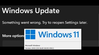 Fix Windows 11 Version 24H2 Not Installing Error Something Went Wrong Try To Reopen Settings Later