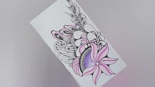 #zendrawing #art Zentangle easy stepbystep |zentangle pattern art #zentangle #pattern #drawing #zen