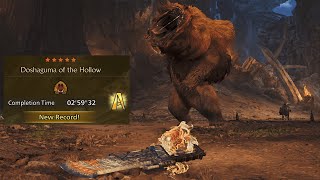 Doshaguma Challenge 2'59 Great Sword solo | MH Wilds