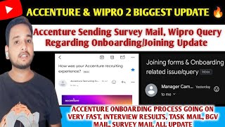 ACCENTURE & WIPRO IMP UPDATES 🔥 | SURVEY MAIL | ONBOARDING & JOINING | OFFER LETTER | REJECTION MAIL
