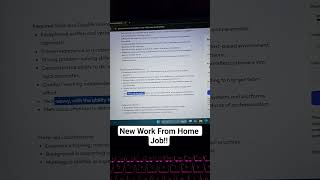 New Work From Home Job | Freshers Eligible #newjobs #newvacancy2025