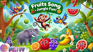 Fruits Song for Kids | Jungle Fun Adventure 🍎🍌🐵 | Learn Fruits with Fun kids poem fun tv