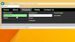 CSS Sample Demo: Horizontal Dropdown Menu Submenus In Columns List