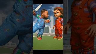 Tiny Chucky Doll Vs Franklin In Indian bike driving 3d #harshtatsuya #shortsfeed #franklin