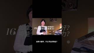 加拿大留学，哪些学院好？哪些专业有竞争力？#shorts