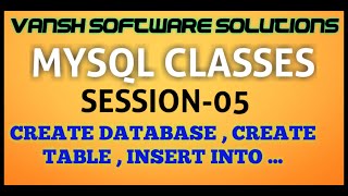 BASIC CAMMANDS OF MYSQL |CREATE DATABASE| CREATE TABLE | INSERT INTO |MYSQL TUTORIALS | MYSQLCLASSES