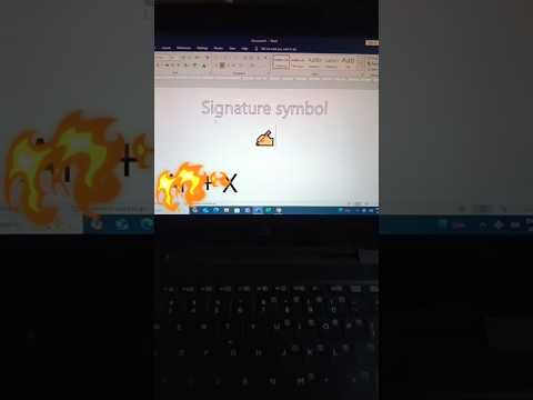 How to make a signature symbol ms word||Ms word me signature symbol kaise banaye #knowledge #tric