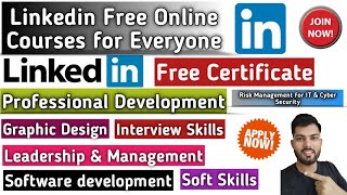 linkedin free online courses with certificates|linkedin free courses|linkedin certification courses