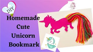 DIY| Homemade Cute Unicorn Bookmark| Paper crafts | School supplies DIY ideas|#shorts | CrazeeCrafts