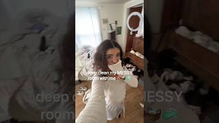 CLEAN MY MESSY ROOM WITH ME🌷😚 full video is on my channel !! #cleaning #motivation #roommakeover