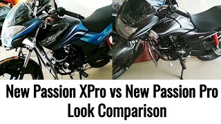 New Hero Passion Xpro vs New Passion Pro look comparison