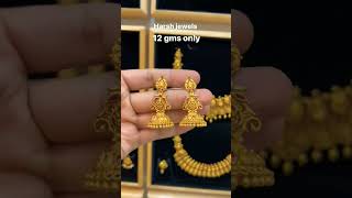only 12 grams gold jhumka design/light weight gold jhumka/fancy earrings