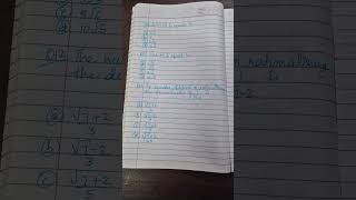 Chapter 1 Number System Mcq Class 9 #study #maths #class9 #shorts #shortsvideo #youtube #trending