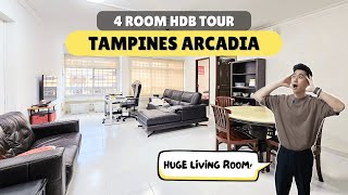 Huge Living & Dining Room! | 4 Room HDB Flat Tour at Tampines Arcadia | LoukProp Homes