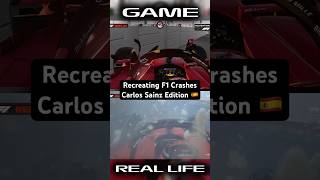 Recreating F1 Crashes | Carlos Sainz Edition #2 #shorts #f1 #f1crashes