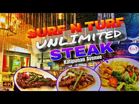 Unlimited Steak Golden Seafood & Steakhouse in Quezon City 🇵🇭 | 4K Food & Walk Tour |