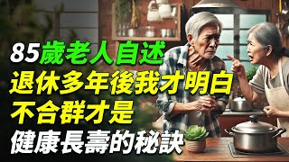 85歲老人破局：孤独竟是长生不老的秘密！#健康長壽 #退休生活 #獨自生活 #老年智慧 #學會獨處 #老年生活 #不合群的秘訣 #退休感悟 #老人自述 #長壽秘訣 #情感故事 #生活經驗 #生活哲學