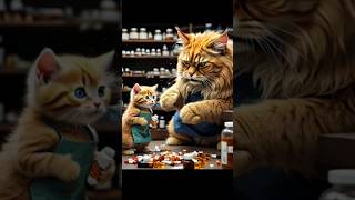 Kitten's Medicine shop shut down!!#yourai #medicines#shop#orangekitten#struggle#meowmeow#bigcat#AI