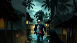 OMG 😱  Trump vs the Horror monster: A Last Rescue #trump #aicontent #viralvideo #funny