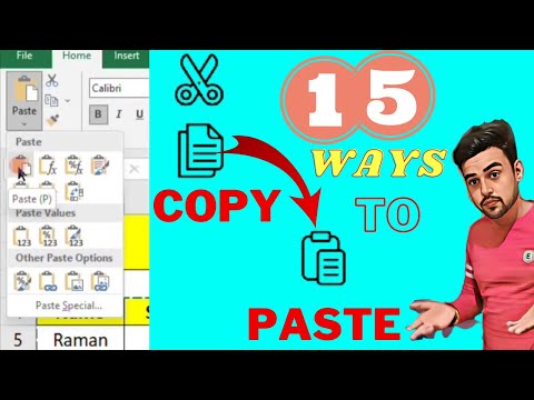 Top 15 Way To Paste Data In Excel | Basic Class - 1 | Clipboard | #exceltutorial #msexcel #Hometab